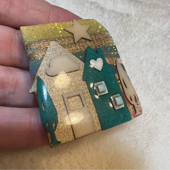 Vintage Pin Brooch House Pins by Lucinda - Picture 5 of 9